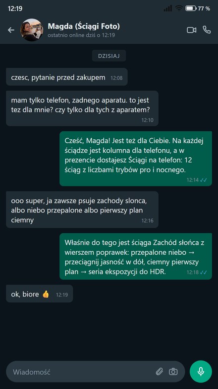 Ktoś pyta przed zakupem, czy to dla niego, jeśli ma tylko telefon