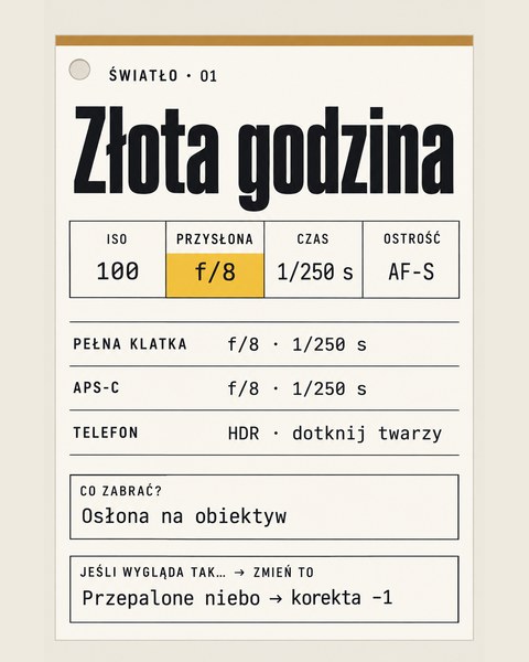 Światło, złota godzina